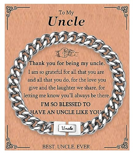 KORAS Cuban Chain Bracelet Gifts for Men Teenage Boys | Dad Son Grandson Grandad Uncle Brother Nephew Gifts, Perfect Fathers Day Birthday Graduation Christmas Valentines Presents