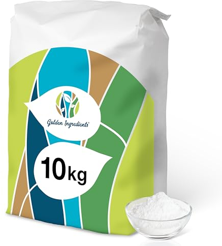 GOLDEN INGREDIENTS Poudre de vitamine C, 10 kg, acide ascorbique pur, sans additifs, hautement dosé, végétalien et sans génie génétique