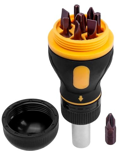 Gasea Juego de Destornillador de Carraca Multipuntas Magnético Corto Con 9 Puntas