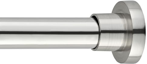 Shower Curtain poles bathroom 76 to 213 cm 1 Diameter Tension rod for curtains Bedroom, Kitchen, Living room windows curtain rail No drilling Easy to install Stainless steel