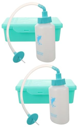 Healeved 2sets Bottiglia Per Lavaggio Orecchie Portatile Pulitore Per Cerume Strumento Multi-funzionale Per Uso Personale e Professionale Design Sicuro e Pratico Adatto Per Adulti e Saloni