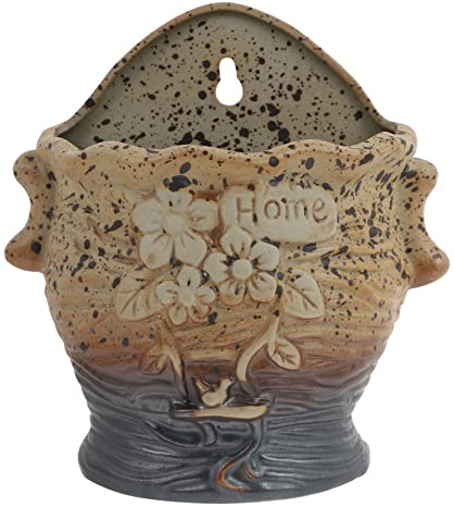 ANDRESLAD Vaso da Fiori Succulento in Ceramica da Parete, Fioriera Creativa per Decorazione Casa, Giardino e Ufficio, Contenitore Foro per Piante Bonsai, Design Ecologico Resistente
