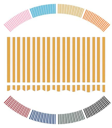 QTWLG Wasserdichter Markisenstoff Streifen Markisentuch Ersatz, 6m Große Ersatzstoffe Für Klemmmarkise, Manuell Einziehbares Markisentuch Für Fenster Türen(Yellow,20x13ft/6x4m)