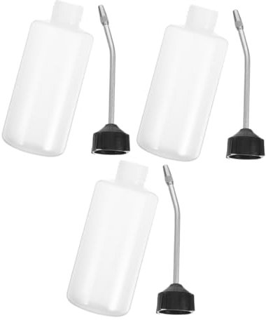 STOBOK 3pcs Sewing Machine Oil Pot Set Iron Spout and Cap 120ml Empty Oil Dispenser Bottle for Automotive and Sewing Machine Precision Lubrication