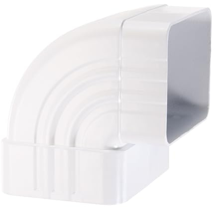 QUARKZMAN Gouttière Coude 90° Déviation de Gouttière 3x4 Pouce Blanc