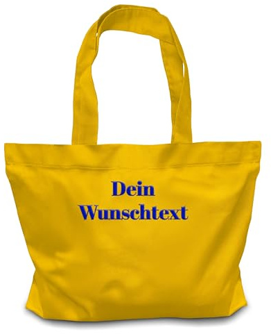 Shopper mit Wunschtext bestickt - Personalisierte Tasche aus Bio-Baumwolle als einzigartige Geschenkidee