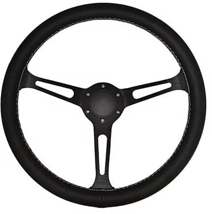 Volante Universal de Carreras Volante Deportivo Universal de Microfibra Modificado de 380 mm Volante de Carreras de Autos