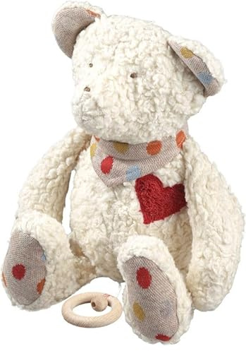 Efie Bio-Spieluhr Teddy – 100 % Baumwolle (kbA), Füllung aus Schurwolle (kbT) – handgefertigt in Deutschland – GOTS-zertifiziert