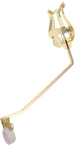 Goldener Waldhorn Notenclip für Marschpartituren und Lyra | Metall und Kunststoff, Kompakt und Verstellbar, für Anfänger im Professionellen Ensembleeinsatz