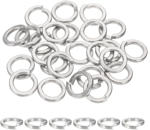 QUARKZMAN Rondelle Grower M12, Rondelles Grower Fendues En Acier Inoxydable 304 Pour Vis Boulons Voitures Machines De Construction Argent Pack De 25