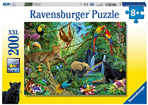 Ravensburger - Puzzle enfant 200 pièces - Animaux de la jungle - Dès 8 ans - 12660