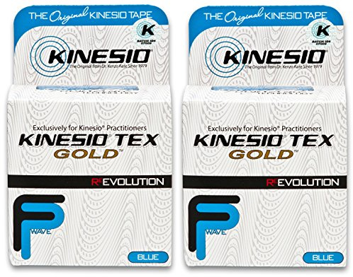 Kinesio Taping - Elastic Therapeutic Athletic Tape Tex Gold FP - Blue– 2 in. x 16.4 ft - 2 Pack