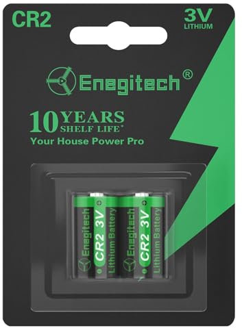 Enegitech CR2 Batteries, 3V CR2 Lithium Batteries CR15H270 for Golf Rangefinder Security Alarm System Non-Rechargeable (2-Pack)
