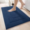 DEXI Tappeto Bagno 50 x 80 cm, Tappetino in Microfibra, Tappeti Assorbente Antiscivolo, Soffice Tappetini Doccia, Lavabile in Lavatrice, Blu Reale