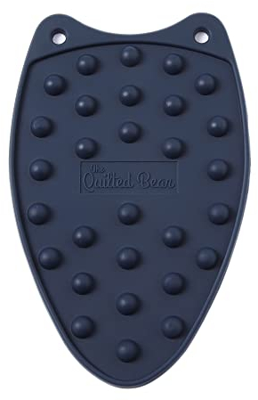 The Quilted Bear Mini Iron Rest - Mini Silicone Heat Resistant Iron Pads for General Crafts or Quilting Use with Four Different Colour Mats Available (Navy Blue)