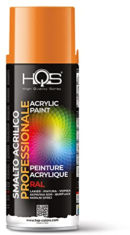 HQS Bomboletta di Vernice Spray Acrilica Colori Ral (Ral 2003 Arancio Pastello)