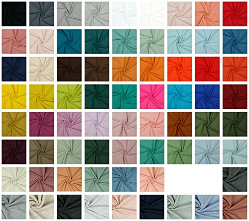 French Terry Uni Meterware Tex + GOTS zertifiziert über 50 Farben zur Auswahl Sweat (M033 I Rose Melange, 50 x 150cm)