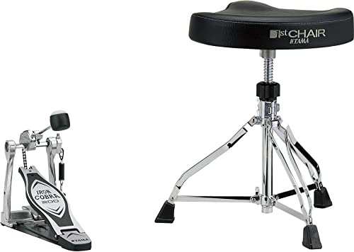 TAMA Iron Cobra 200 Bundle - bestehend aus Iron Cobra HP200P Einzelfußmaschine und First Chair HT250 Hocker (HED2G)