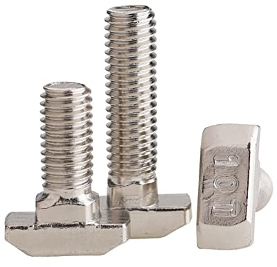 CONPHERON 20 Stück Hammerkopfschrauben M6x25mm Europäische Norm T-Schrauben für Aluminiumprofil 20/30/40/45 Series