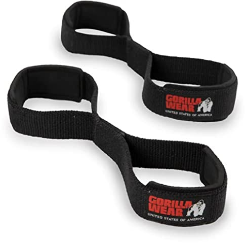 Gorilla Wear Lifting Straps - Figure 8 - Schwarz