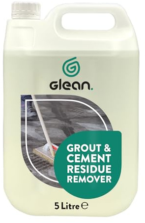 GLEAN Grout & Cement Residue Remover | 5 Litre | Heavy-Duty Grout Haze & Mortar Film Cleaner | Removes Tile Adhesive, Efflorescence & Cement Residue | Indoor & Outdoor Use
