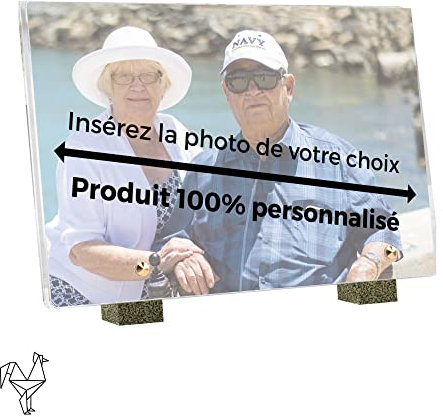 Plaque Funéraire Personnalisée avec photo - Photo et Texte 100% Personnalisables - Plaque Funéraire personnalisable sans inter funéraire - Traitée Intempéries et Anti UV (15x10 cm (petit))