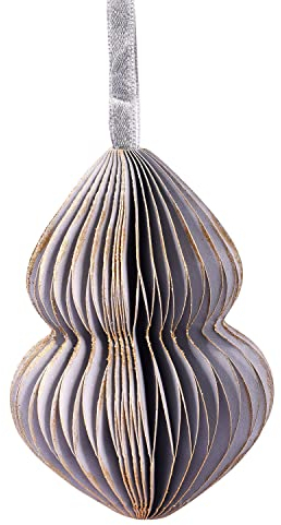 pajoma® Weihnachtsanhänger 3D / Kugelform Papier/Premium Qualität/Papieranhänger - Weihnachtsdeko 10 cm in Grau