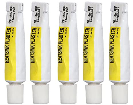 Composé Thermique, Pâte Thermique CPU, Résistant à la Chaleur, 5 Pièces, Forte Adhérence, pour Appareils électriques, Imprimantes 3D