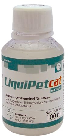 reboVet LiquiPet cat | 100 ml | Ergänzungsfuttermittel für Katzen | Zur Unterstützung des Flüssigkeitshaushalts | Mit Taurin und Präbiotika | Bei erhöhtem Energiebedarf