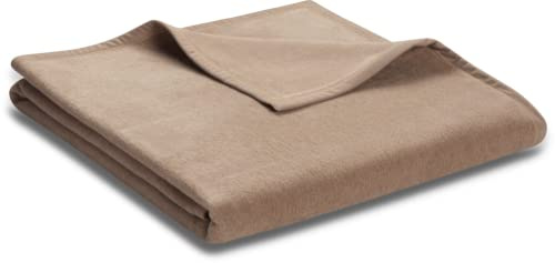 biederlack Wohndecke Unicolour Baumwollmischung haselnuss Größe 220x240 cm