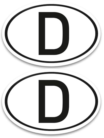 iSecur 2er Set Auto-Magnet Länderkennzeichen D 17,5 x 11,5 cm kfz760 | vergilbungsfrei und Waschanlagen geeignet, vor dem Verblassen geschützt, Details - Um die Haftkraft zu verbessern