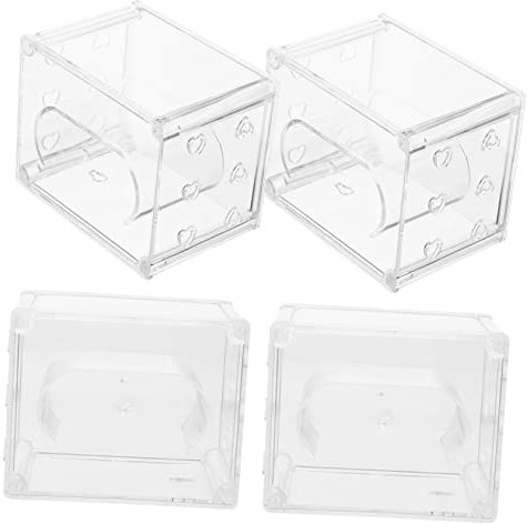 COLLBATH Transparente Uhrenbox aus Kunststoff 4 Stück für Uhren