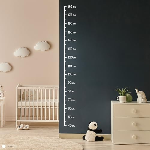 Wandtattoo Kinderzimmer Messlatte von Wandtattoo Loft Maßband 40-180 cm ohne Hintergrundfolie Wandsticker in 30 Farben möglich