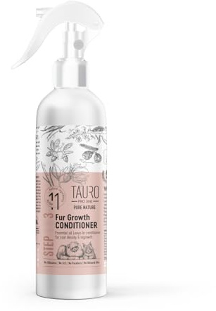 Taurus Pro Line Spray tillväxt och densitet, SLS- och parabenfri, 250 ml | Avtrassla, ta bort knutar, icke-sköljande formel, allergivänlig, för katter och valpar, perfekt för Goldendoodles och pudlar