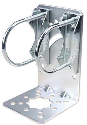 Antenna Pole Mount Bracket L-Shaped Fixing Holder Network Card Mount Accessories for Outside and Home Antenna (Style C)