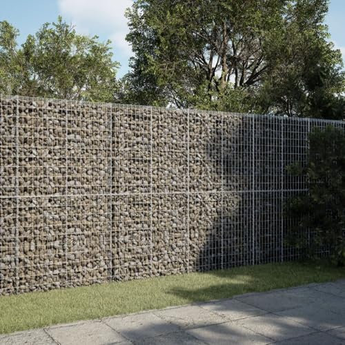 Xichuzi Gabione mit Deckel 300x50x200 cm Verzinktes Eisen, Gabionen Zaun, Steinkorb Garten, Gabionenkörbe, Gabionen Gitter, Dekorative Zã¤UNE - 3295168