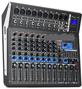 Mezclador digital de 8 canales Consola de mezcla de sonido con 24 efectos digitales DSP USB MP3 DJ Consola de reverberación Usado en exteriores e interiores