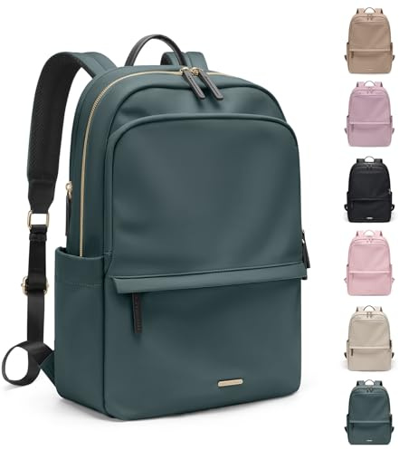 GOLF SUPAGS Damryggsäck, casual, arbete, resa, collegeryggsäck, plånbok, 14 tums bärbar dator (mörkgrön)
