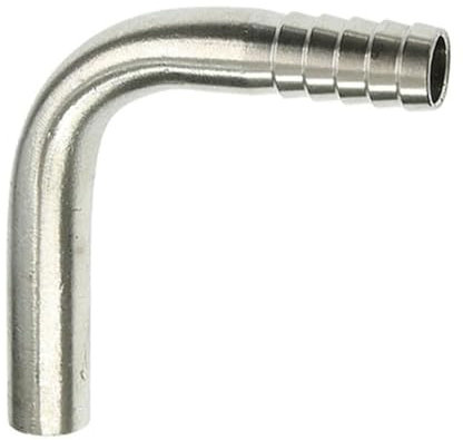 RAMBEX 1 Stück 90-Grad-Rohrbogen aus Edelstahl, 6 mm 8 mm 10 mm 12 14 16 20 25 mm, geschweißter Pagoden-Winkelverbinder mit Einzelkopf(25MM)