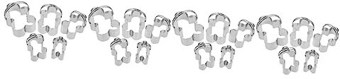 Cabilock 4 Juegos Círculo De Mousse De 5 Piezas Cortadores De Galletas Cortadores Galletas Equipo Mini Cortador De Pastel De Acero Inoxidable Moldes Para Galletas Silver 5 Piezas * 4