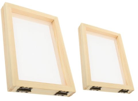 VILLCASE 2stücke Papiersieb Mit Holzrahmen Für Papierherstellung DIY-papiermachen Filtersieb Handwerk-Form Für Papierherstellung