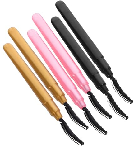 SHERCHPRY 6 Stück Silikon Wimpernbürsten Weich Mit Schutzkappen Für Mascara Und Augenbrauen Handlich Für Reisen Und Unterwegs