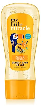 My Little Miracle Bubbly Baby Oil Gel Honig & Vitamin E, nährt und spendet Feuchtigkeit, verhindert Trockenheit, ideal für Baby-Massage, 200 ml