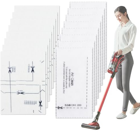 Juego de Filtros Para Aspiradora Miele (16 Piezas): 8 Filtros de Protección Del Motor y 8 Filtros de Escape, Recortables, Compatibles con Miele Complete C1/2/3, S200-S899, S2000-S8999