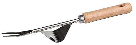 Kisangel Estirpare Erbacce Inossidabile con Legno Utensile da Giardinaggio Resistente e Leggero per Diserbo Facile
