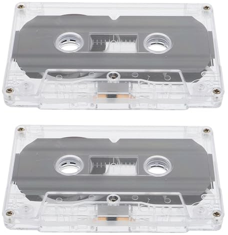 Operitacx Cassettes Audio Vierges 30 Lot De 2 pour Enregistrement Vocal Et Mixtape Usage Pédagogique Et Personnel Couleur Transparente Taille Standard