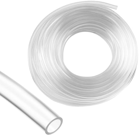 12 Meter Silikonschlauch 8mm ID x 10mm OD, Flexibler Schlauch 8mm Innendurchmesser Transparente Lebensmitteltaugliche Schläuche, Klar Wasser Luft Rohre für die für Pumpenübertragung von Wasser Luft Öl