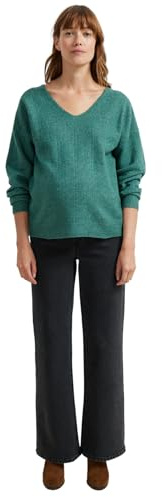 VERTBAUDET Pull col V Grossesse en Maille mousseuse Fantaisie Vert Anglais 38/40