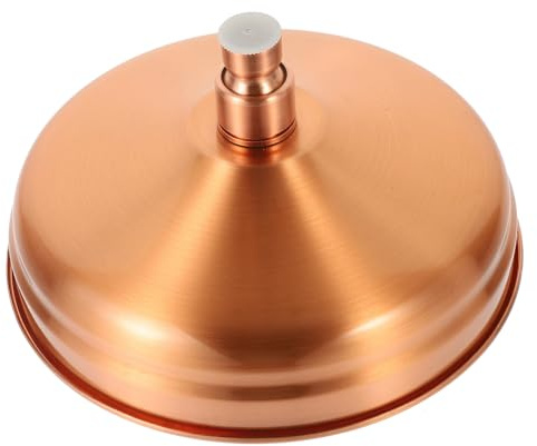 Hemobllo Doccione Doccia in Rame Antico Massiccio con Ugelli Anticalcare Soffione Pioggia Elegante per Bagno Vintage Ugelli Silicone Risparmio Idrico e Durata Elevata