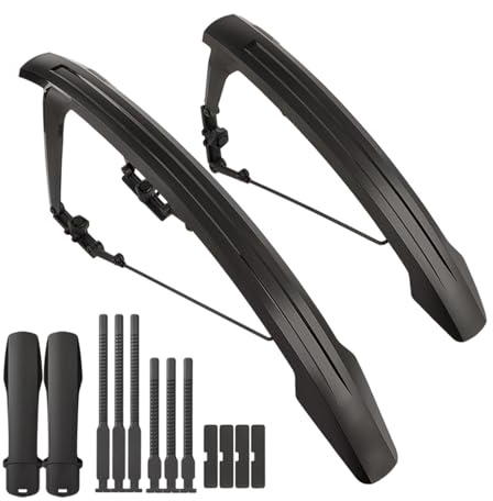 Paraspruzzi per bicicletta, regolabile a sgancio rapido, set di protezione universale per bicicletta, kit paraspruzzi, accessorio leggero per mountain bike, ciclismo su strada, pendolarismo, ciclismo